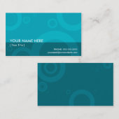 ティール（緑がかった色）のリングや輪 名刺 (正面/裏面)