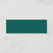 ティール（緑がかった色）のレトロのリングや輪 スキニー名刺 (裏面)