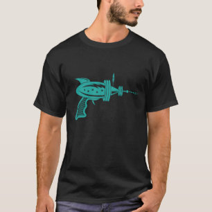 ティール(緑がかった色)のレトロの光線銃 Tシャツ