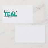 ティール（緑がかった色）の卵巣癌を考えて下さい 名刺 (正面/裏面)