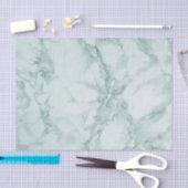 ティール（緑がかった色）の大理石のデザイン 薄葉紙 (クラフト)