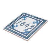 ティール(緑がかった色)の小さい家数 タイル (側面)