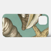 ティール(緑がかった色)の小さい貝のトリオ Case-Mate iPhoneケース (裏面 (横))