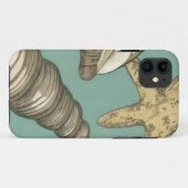 ティール（緑がかった色）の小さい貝のトリオ Case-Mate iPhoneケース (裏面(横))