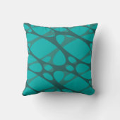 ティール（緑がかった色）の層状楕円 クッション (裏面)