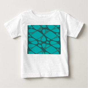 ティール(緑がかった色)の層状楕円 ベビーTシャツ