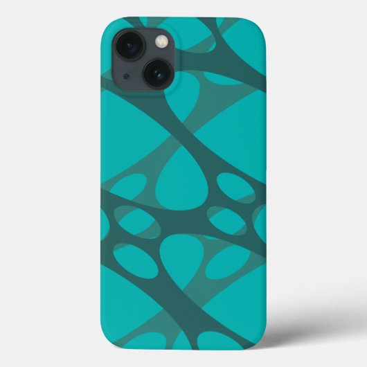ティール（緑がかった色）の層状楕円 Case-Mate iPhoneケース (裏面)
