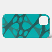 ティール（緑がかった色）の層状楕円 Case-Mate iPhoneケース (裏面 (横))