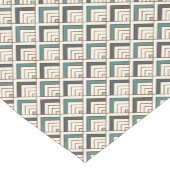 ティール(緑がかった色)の幾何学的なパターン ショートテーブルランナー (コーナー)