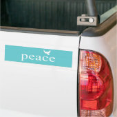 ティール（緑がかった色）の感動的な平和引用文 バンパーステッカー (On Truck)