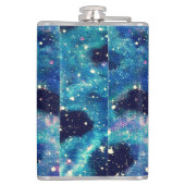 ティール（緑がかった色）の星雲 フラスク (裏面)