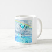 ティール（緑がかった色）の時間 コーヒーマグカップ (正面右)