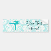 ティール(緑がかった色)の武道 バンパーステッカー (正面)