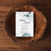 ティール（緑がかった色）の水の色のスケッチブライダルシャワー招待 招待状