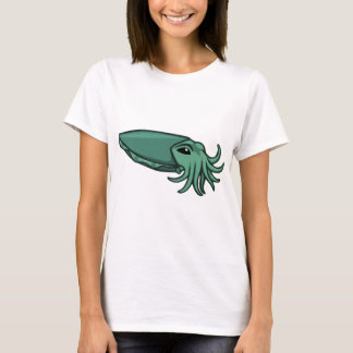 ティール(緑がかった色)の水泳のCuttlefish Tシャツ
