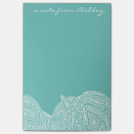 ティール（緑がかった色）の波 ポストイット