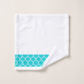 ティール（緑がかった色）の浴室タオルセット バスタオルセット (ウォッシュタオル)