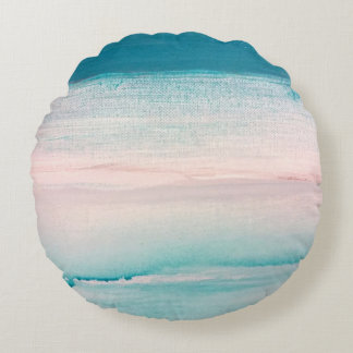 ティール（緑がかった色）の海の円形の装飾用クッション ラウンドクッション