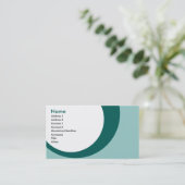 ティール（緑がかった色）の滴りの低下: 2味方される: 名刺 (スタンド正面)