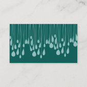 ティール（緑がかった色）の滴りの低下: 2味方される: 名刺 (裏面)