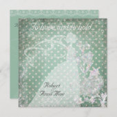 ティール(緑がかった色)の点は結婚式の招待持ち、把握 招待状 (正面/裏面)