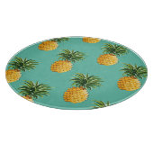 ティール(緑がかった色)の熱帯パイナップル カッティングボード (角)