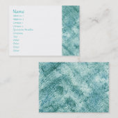 ティール（緑がかった色）の特大名刺 名刺 (正面/裏面)