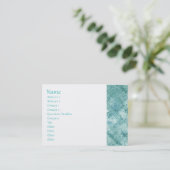 ティール（緑がかった色）の特大名刺 名刺 (スタンド正面)