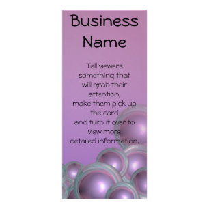 ティール（緑がかった色）の環状の紫色の泡抽象芸術 ラックカード