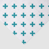 ティール（緑がかった色）の白いステッチ 薄葉紙 (詳細)