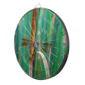 ティール(緑がかった色)の目のトンボにカタチが入る ダーツボード (正面右)