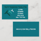 ティール（緑がかった色）の真実の名刺 名刺 (正面/裏面)