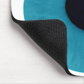 ティール（緑がかった色）の眼球のマウスパッド マウスパッド (コーナー)