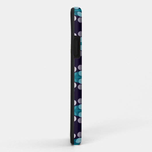 ティール(緑がかった色)の矢印と白いドットのパターンiPhone 5ケース Case-Mate iPhoneケース (裏面/右)