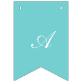 ティール(緑がかった色)の空のハッピーバースデーのパーティーの旗 バンティングフラッグ (第3の旗)