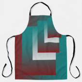 ティール（緑がかった色）の窓は白 エプロン (正面)