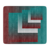 ティール（緑がかった色）の窓は白 カッティングボード (正面)