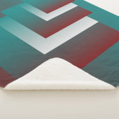 ティール（緑がかった色）の窓は白 シェルパブランケット (3/4)