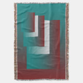 ティール(緑がかった色)の窓は白 スローブランケット (正面縦)