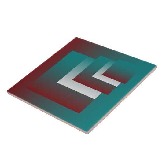 ティール（緑がかった色）の窓は白 タイル (側面)