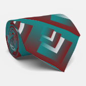 ティール(緑がかった色)の窓は白 ネクタイ (ロール)