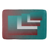 ティール（緑がかった色）の窓は白 バスマット (正面)