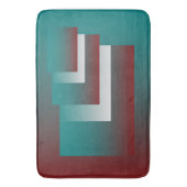 ティール（緑がかった色）の窓は白 バスマット (正面縦)