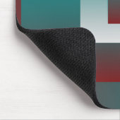 ティール(緑がかった色)の窓は白 マウスパッド (コーナー)