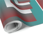 ティール（緑がかった色）の窓は白 ラッピングペーパー (ロールコーナー)