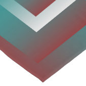 ティール(緑がかった色)の窓は白 ロングテーブルランナー (コーナー)