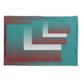 ティール（緑がかった色）の窓は白 枕カバー (裏面-左)