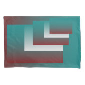 ティール（緑がかった色）の窓は白 枕カバー (正面左)