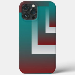 ティール(緑がかった色)の窓は白 iPhone 13 PRO MAXケース