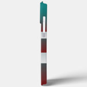 ティール（緑がかった色）の窓は白 Case-Mate iPhoneケース (裏面 / 左)